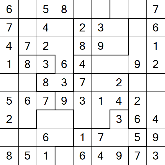 Jigsaw Sudoku - Einfach