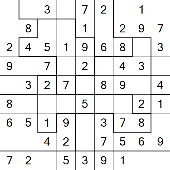 Jigsaw Sudoku - Simple