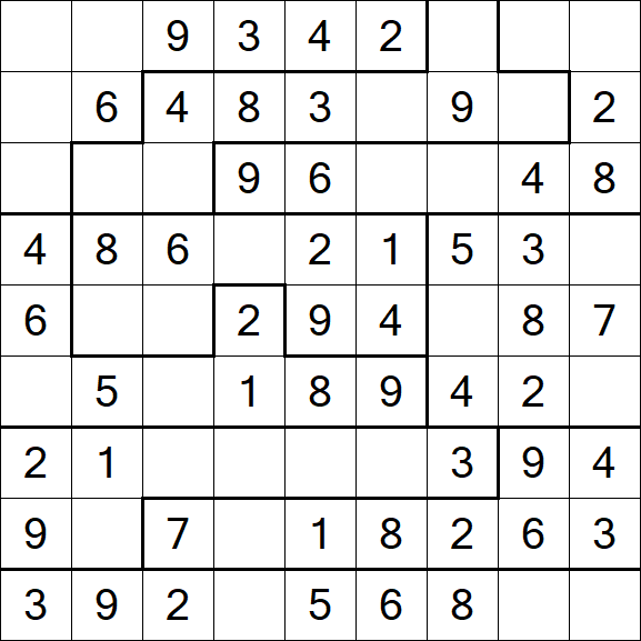 Jigsaw Sudoku - Einfach