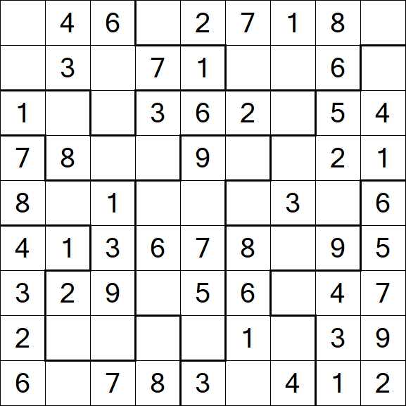 Jigsaw Sudoku - Einfach