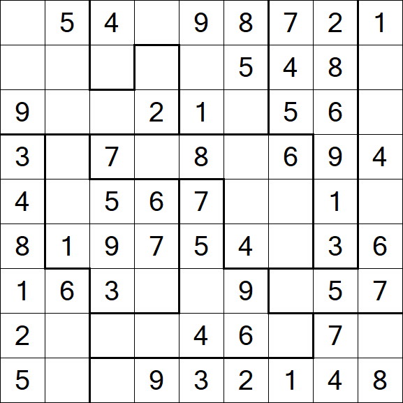 Jigsaw Sudoku - Einfach