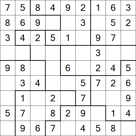Jigsaw Sudoku - Einfach