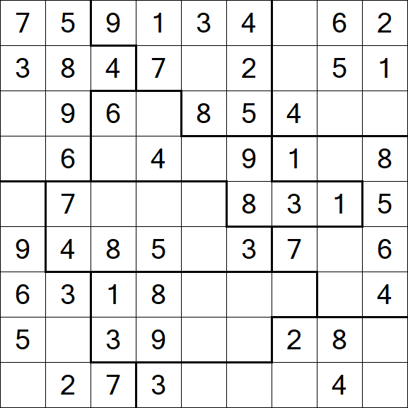 Jigsaw Sudoku - Einfach