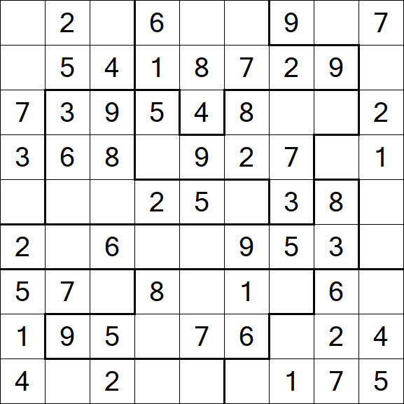 Jigsaw Sudoku - Einfach