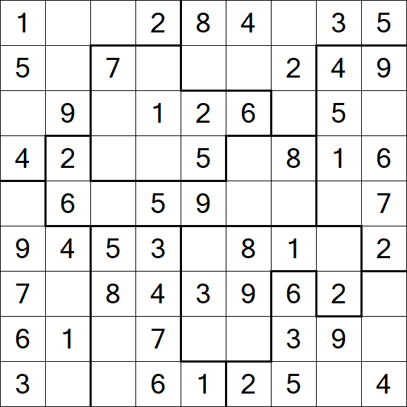 Jigsaw Sudoku - Einfach