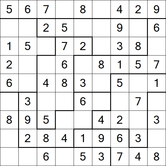 Jigsaw Sudoku - Einfach
