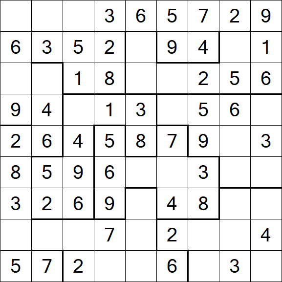 Jigsaw Sudoku - Einfach