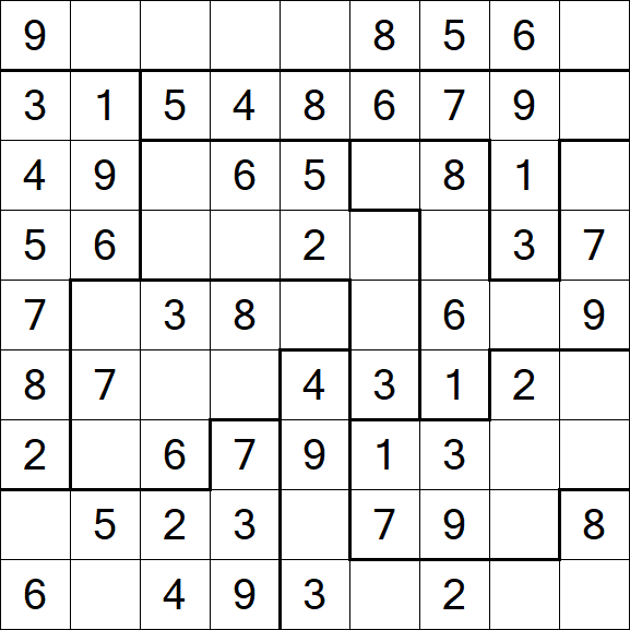 Jigsaw Sudoku - Einfach