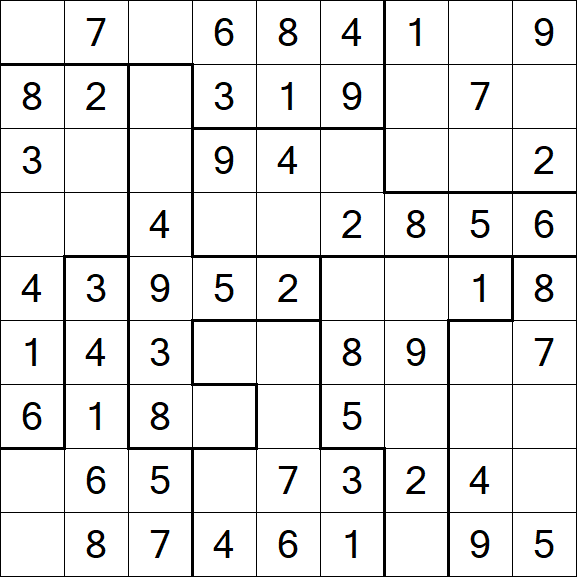 Jigsaw Sudoku - Einfach
