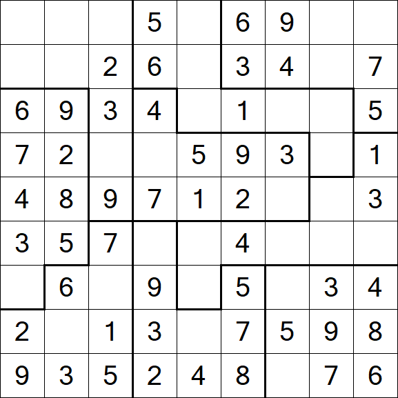 Jigsaw Sudoku - Einfach