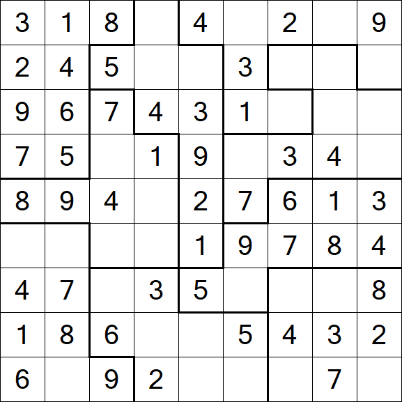 Jigsaw Sudoku - Einfach