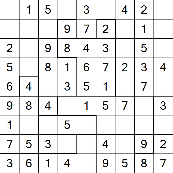 Jigsaw Sudoku - Einfach