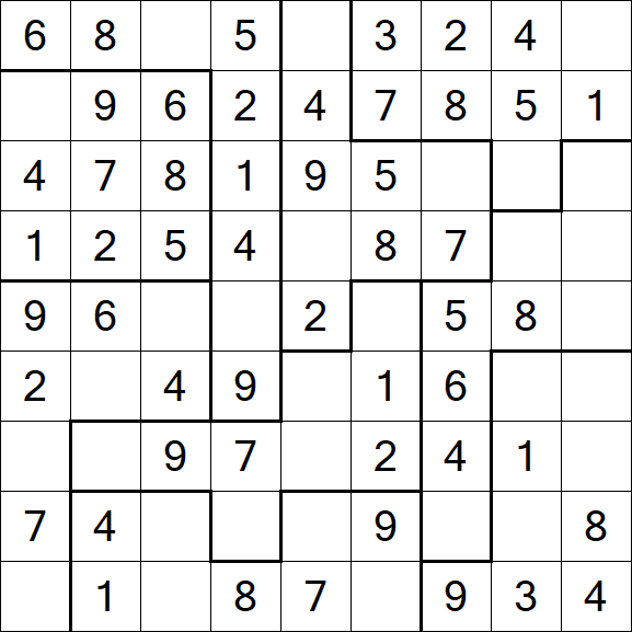 Jigsaw Sudoku - Einfach