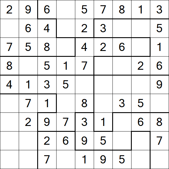 Jigsaw Sudoku - Einfach