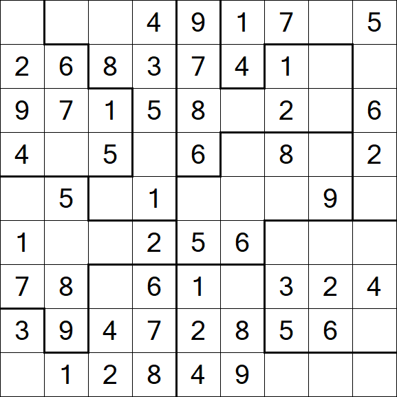 Jigsaw Sudoku - Einfach