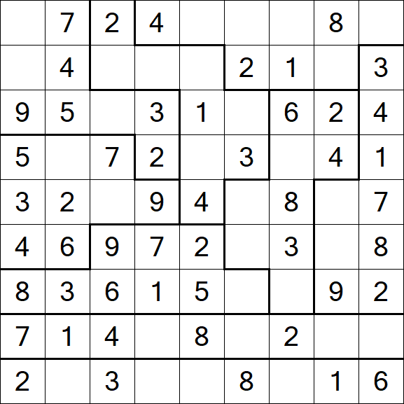 Jigsaw Sudoku - Einfach