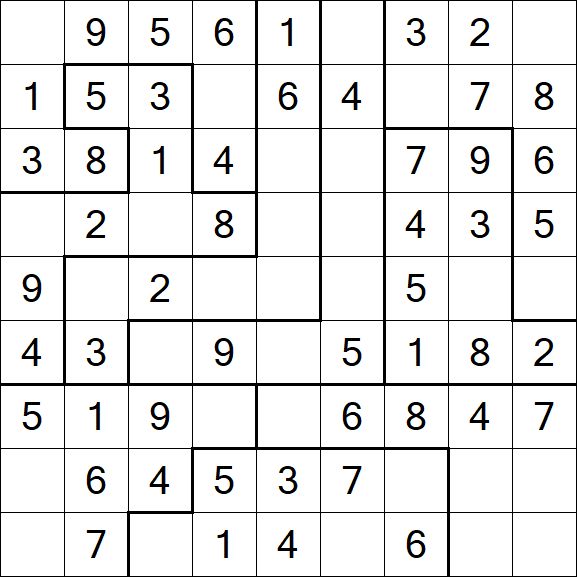 Jigsaw Sudoku - Einfach