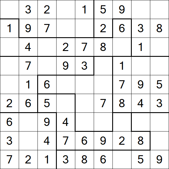 Jigsaw Sudoku - Einfach