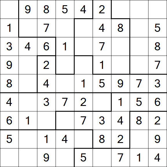 Jigsaw Sudoku - Einfach