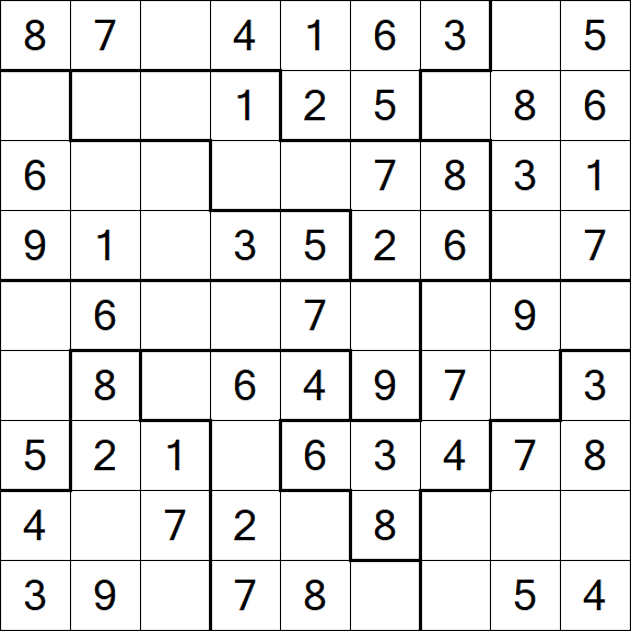Jigsaw Sudoku - Einfach