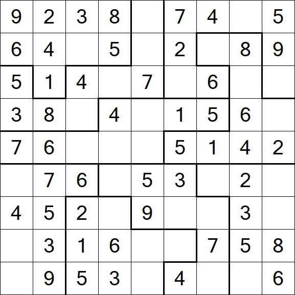 Jigsaw Sudoku - Einfach