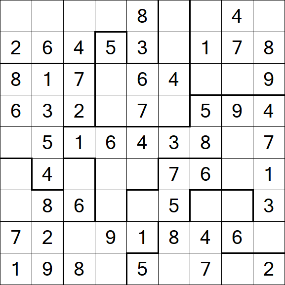Jigsaw Sudoku - Easy
