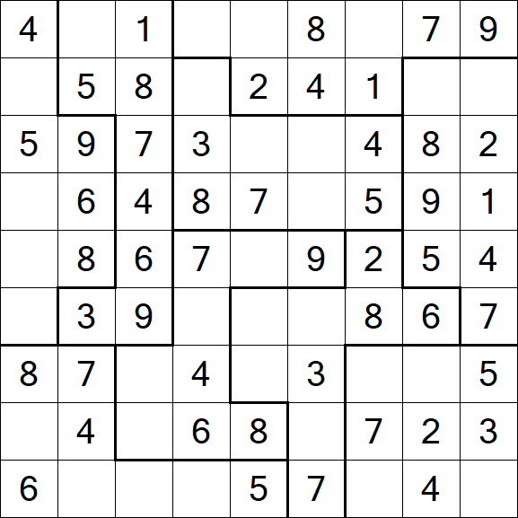 Jigsaw Sudoku - Fácil