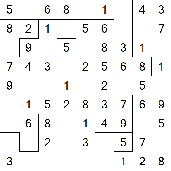 Jigsaw Sudoku - Fácil