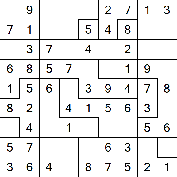 Jigsaw Sudoku - Fácil