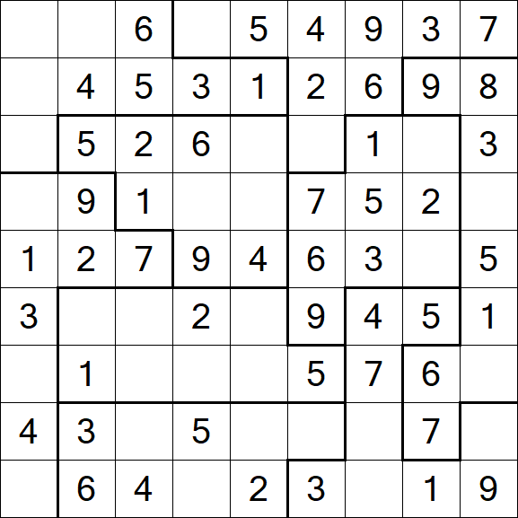 Jigsaw Sudoku - Fácil