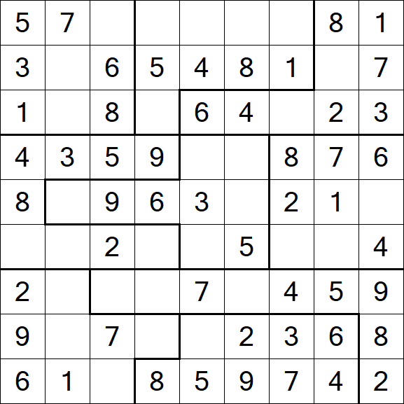 Jigsaw Sudoku - Fácil