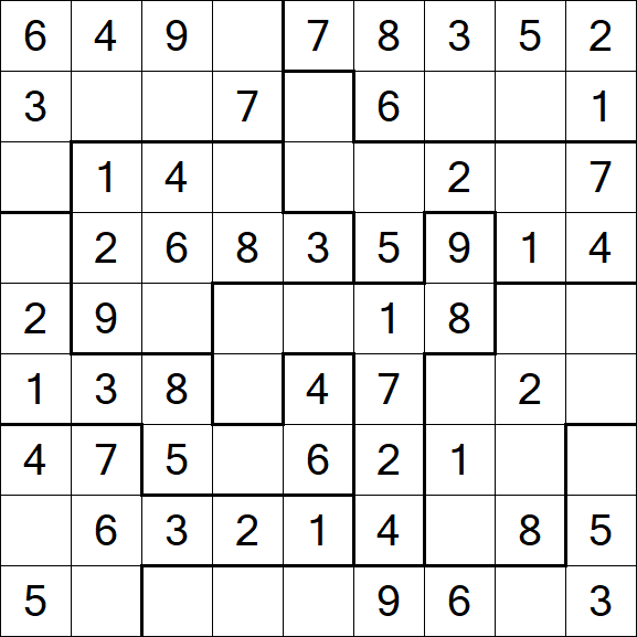 Jigsaw Sudoku - Fácil