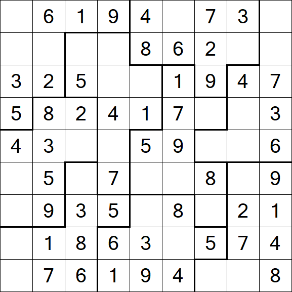 Jigsaw Sudoku - Fácil