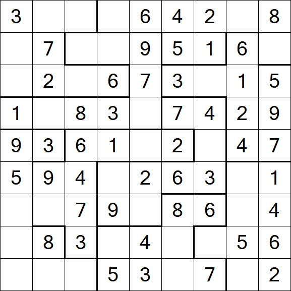 Jigsaw Sudoku - Fácil