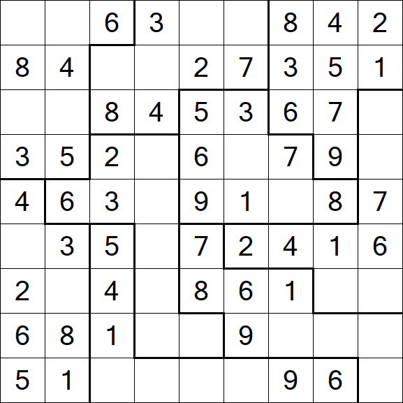 Jigsaw Sudoku - Fácil