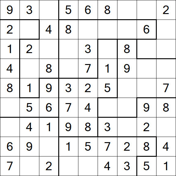 Jigsaw Sudoku - Fácil
