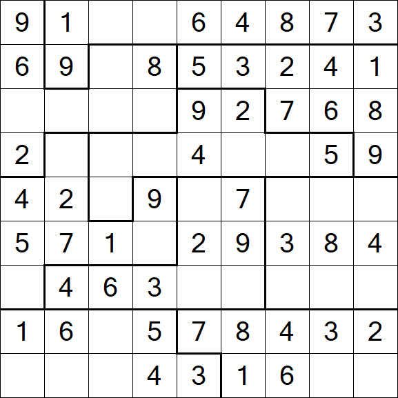 Jigsaw Sudoku - Fácil