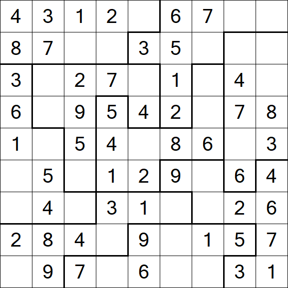 Jigsaw Sudoku - Fácil