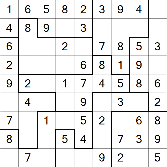 Jigsaw Sudoku - Fácil