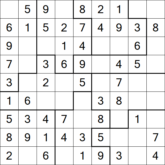 Jigsaw Sudoku - Fácil