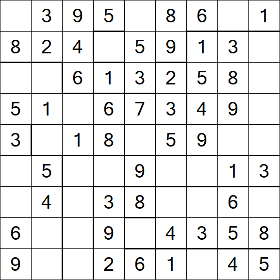 Jigsaw Sudoku - Fácil