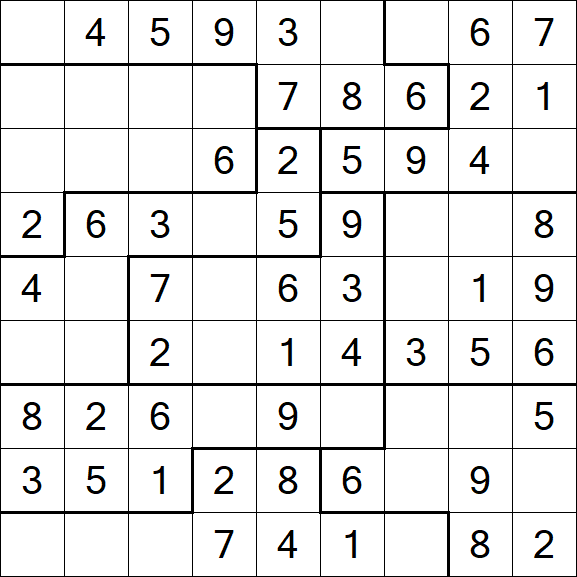 Jigsaw Sudoku - Fácil