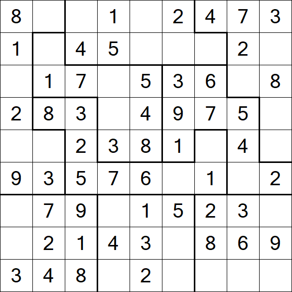 Jigsaw Sudoku - Einfach