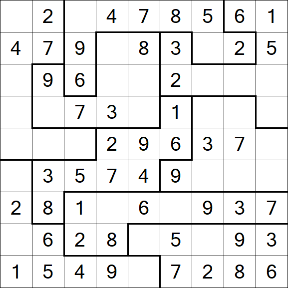Jigsaw Sudoku - Fácil