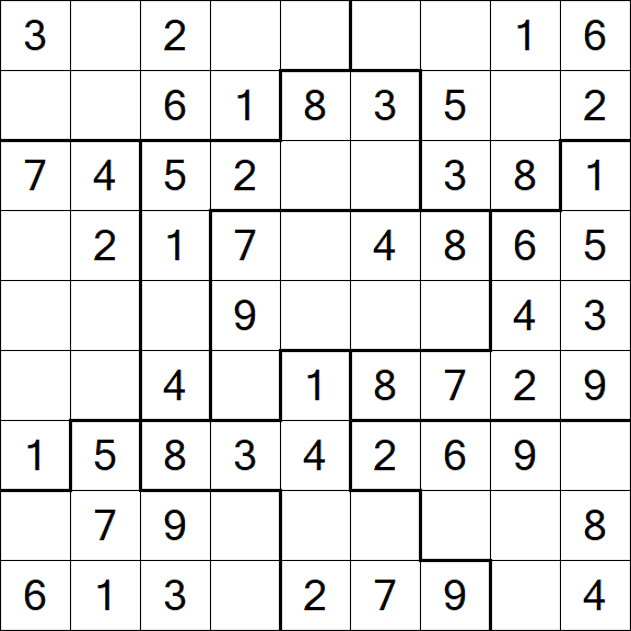 Jigsaw Sudoku - Fácil