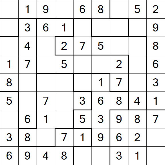 Jigsaw Sudoku - Fácil