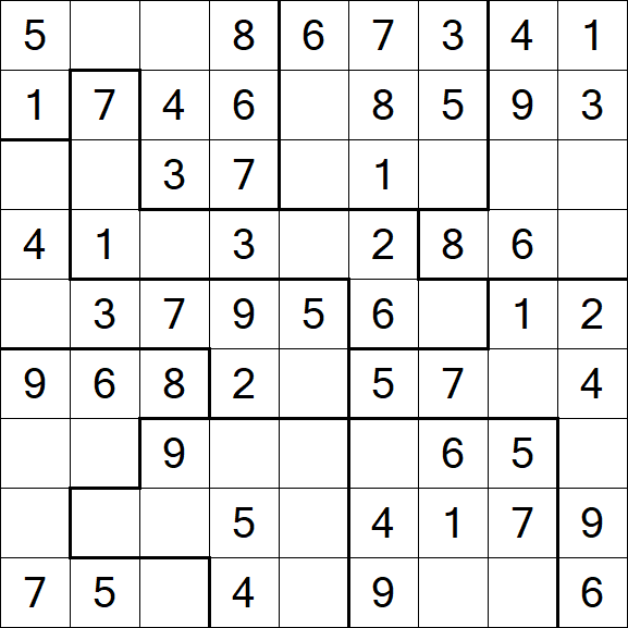 Jigsaw Sudoku - Fácil