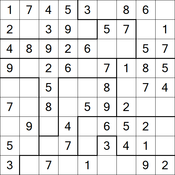 Jigsaw Sudoku - Fácil