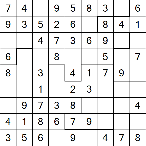 Jigsaw Sudoku - Fácil
