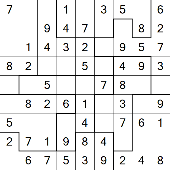 Jigsaw Sudoku - Fácil